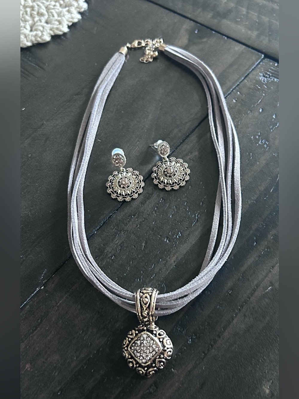 Pendant Necklace and earrings